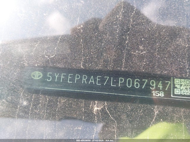 Продажа на аукционе авто 2020 Toyota Corolla Le, vin: 5YFEPRAE7LP067947, номер лота: 45528059