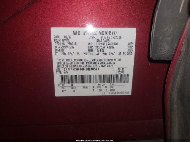 Ford Edge Titanium 2017 2FMPK3K96HBB58077 Image 9
