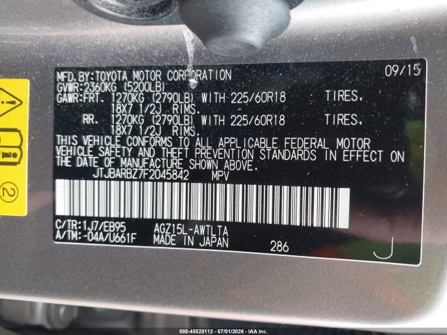 JTJBARBZ7F2045842 Lexus Nx 200t F Sport