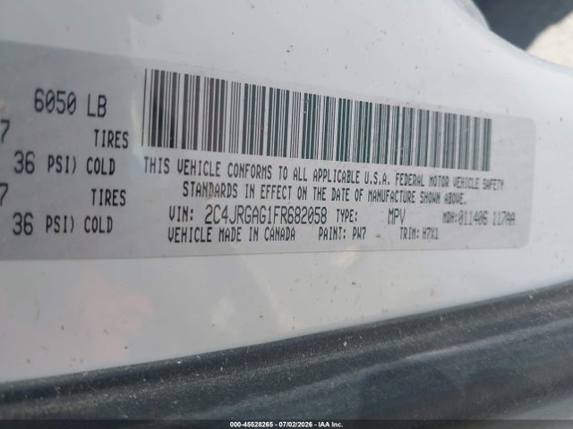 Aukcja sprzedaży 2015 Ram Cargo Tradesman, vin: 2C4JRGAG1FR682058, numer aukcji: 45528265