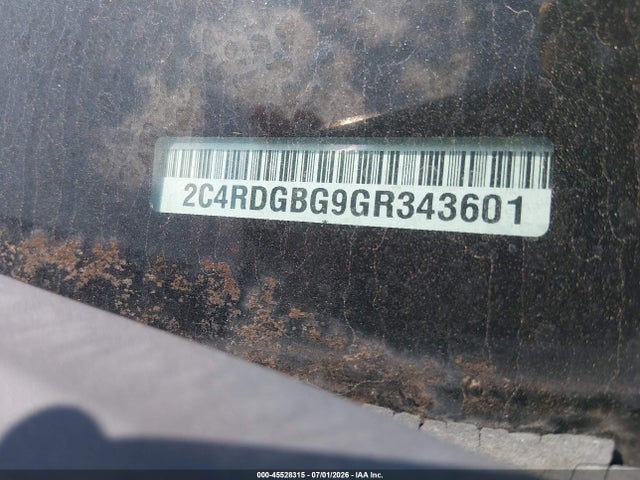 Продаж на аукціоні авто 2016 Dodge Grand Caravan Se Plus, vin: 2C4RDGBG9GR343601, номер лоту: 45528315