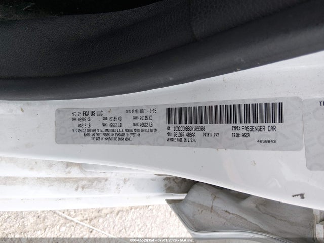 Aukcja sprzedaży 2016 Chrysler 200 Limited, vin: 1C3CCCAB8GN109300, numer aukcji: 45528354
