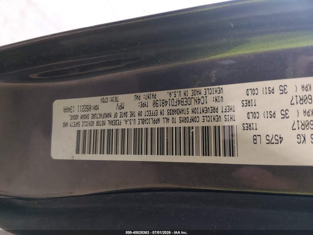 Продаж на аукціоні авто 2015 Jeep Compass Latitude, vin: 1C4NJDEB4FD148190, номер лоту: 45528363