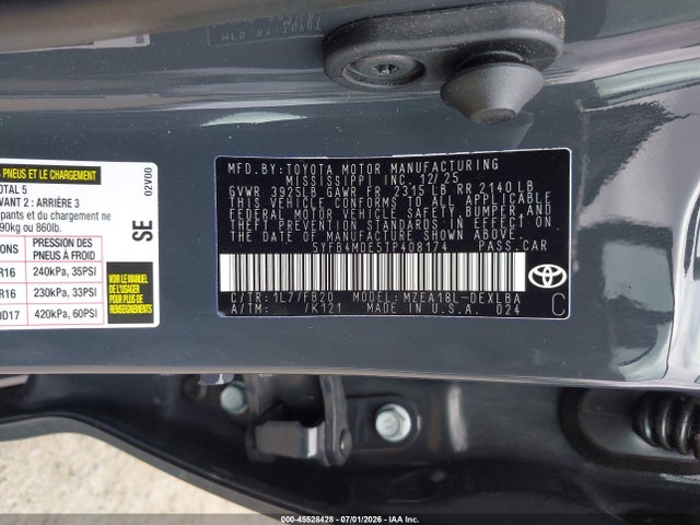 Toyota COROLLA LE 2026 5YFB4MDE5TP408174 Image 9