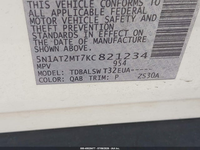 Nissan Rogue Sl 2019 5N1AT2MT7KC821234 Image 9