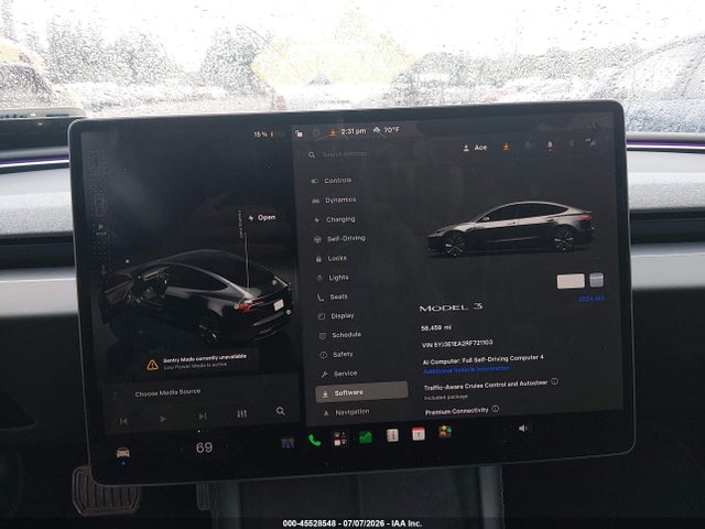 Продаж на аукціоні авто 2024 Tesla Model 3, vin: 5YJ3E1EA2RF721103, номер лоту: 45528548