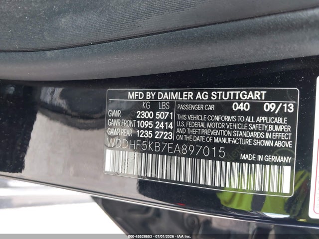 Продажа на аукционе авто 2014 Mercedes-benz E 350, vin: WDDHF5KB7EA897015, номер лота: 45528653