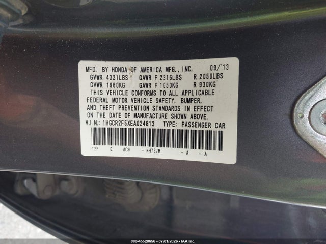1HGCR2F5XEA024813 Honda Accord Sport