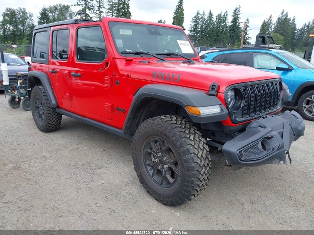 Продажа на аукционе авто 2025 Jeep Wrangler 4-door Willys 4x4, vin: 1C4PJXDN7SW555621, номер лота: 45528720