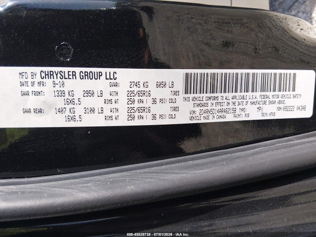 Продажа на аукционе авто 2010 Dodge Grand Caravan Sxt, vin: 2D4RN5D14AR462158, номер лота: 45528738