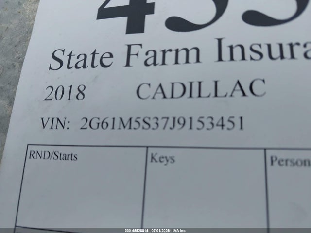 Продажа на аукционе авто 2018 Cadillac Xts Luxury, vin: 2G61M5S37J9153451, номер лота: 45528814
