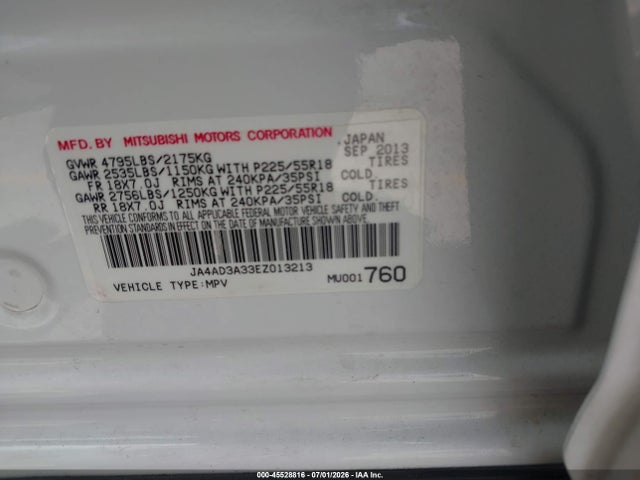 Продажа на аукционе авто 2014 Mitsubishi Outlander Se, vin: JA4AD3A33EZ013213, номер лота: 45528816