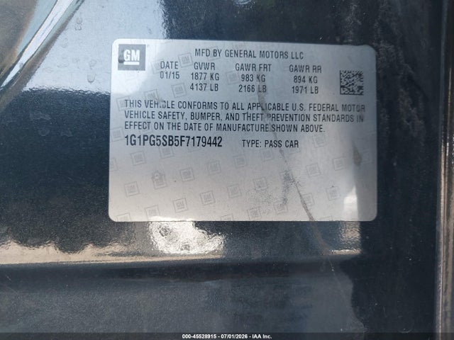 Chevrolet CRUZE LTZ 2015 1G1PG5SB5F7179442 Image 9