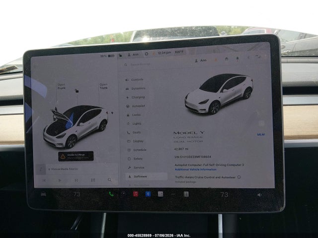 Продажа на аукционе авто 2021 Tesla Model Y Long Range Dual Motor All-wheel Drive, vin: 5YJYGDEE8MF108934, номер лота: 45528989