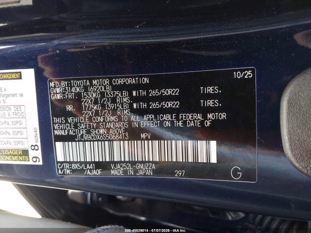 Lexus Gx 550 Luxury+ 2025 JTJVBCDX6S5068413 Image 9