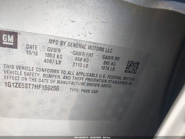 Chevrolet MALIBU 1LT 2017 1G1ZE5ST7HF159256 Image 8