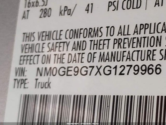 NM0GE9G7XG1279966 Ford Transit Connect Titanium
