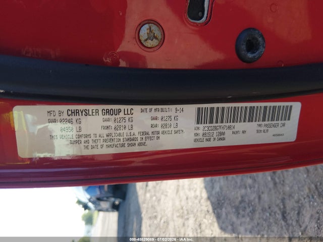 45529089 :رقم المزاد ، 2C3CDZBG7FH710814 vin ، 2015 Dodge Challenger Sxt Plus مزاد بيع
