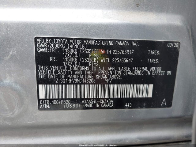 Toyota RAV4 LE 2021 2T3G1RFV9MC146208 Image 9