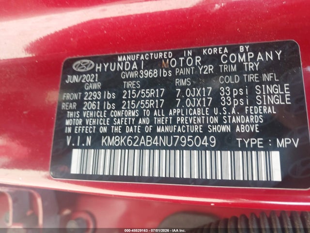 Hyundai Kona Sel 2022 KM8K62AB4NU795049 Image 9