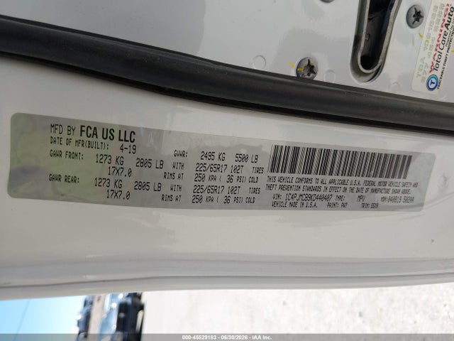 Jeep Cherokee Latitude 4x4 2019 1C4PJMCB9KD440407 Image 9