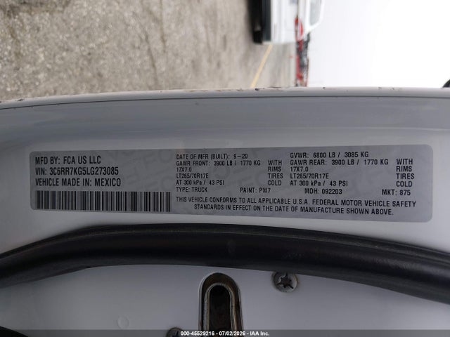 RAM 1500 Classic 2020 3C6RR7KG5LG273085 Image 9