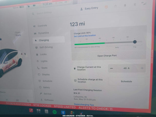 Aukcja sprzedaży 2018 Tesla Model 3 Long Range/mid Range, vin: 5YJ3E1EA0JF035324, numer aukcji: 45529246