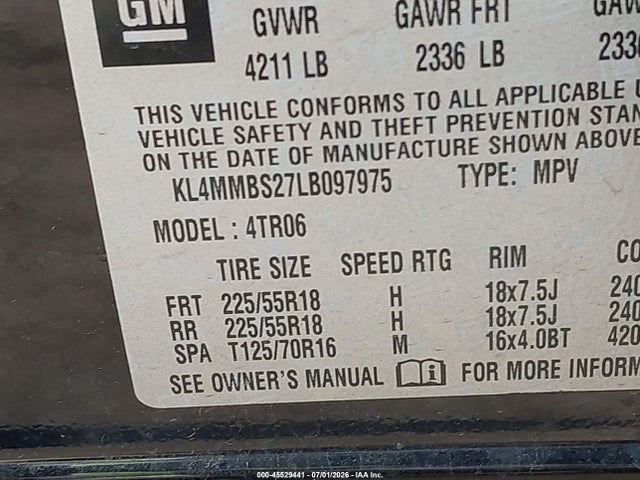 Продажа на аукционе авто 2020 Buick Encore Gx Fwd Preferred, vin: KL4MMBS27LB097975, номер лота: 45529441