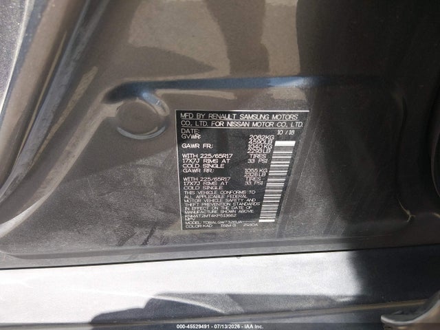 Продаж на аукціоні авто 2019 Nissan Rogue Sv, vin: KNMAT2MT4KP513662, номер лоту: 45529491