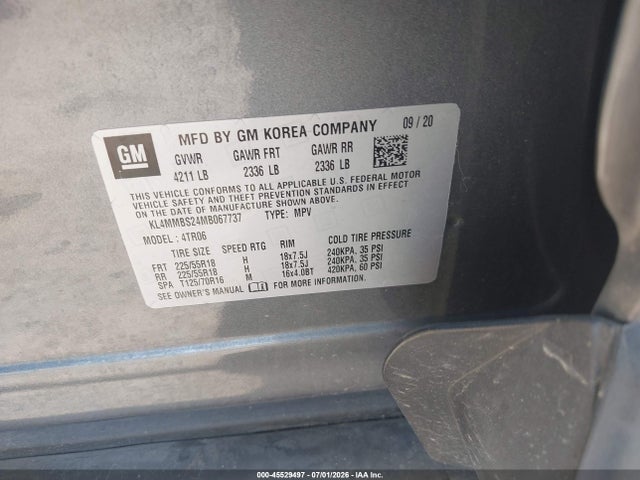 Продажа на аукционе авто 2021 Buick Encore Gx Fwd Preferred, vin: KL4MMBS24MB067737, номер лота: 45529497