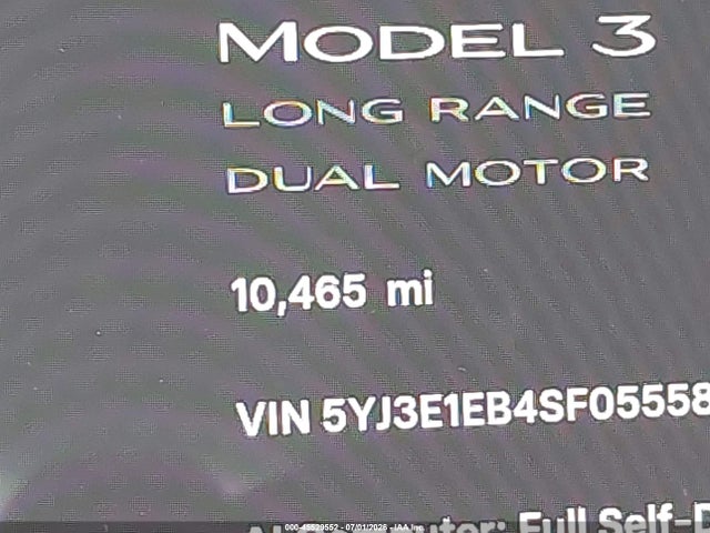 Tesla Model 3 Long Range All-wheel Drive 2025 5YJ3E1EB4SF055585 Image 15