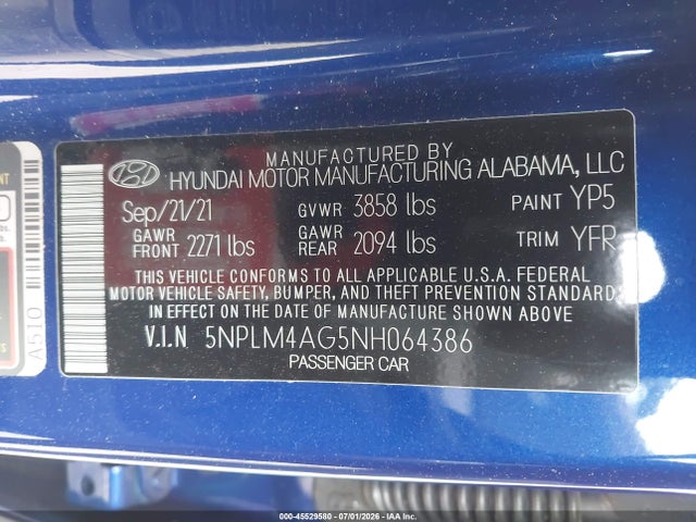 Hyundai ELANTRA SEL 2022 5NPLM4AG5NH064386 Image 9