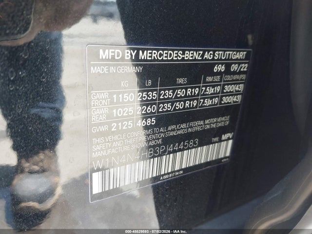 W1N4N4HB3PJ444583 Mercedes-Benz Gla 250 4matic