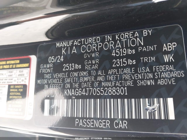 KIA K5 Gt-line 2025 KNAG64J70S5288301 Image 9