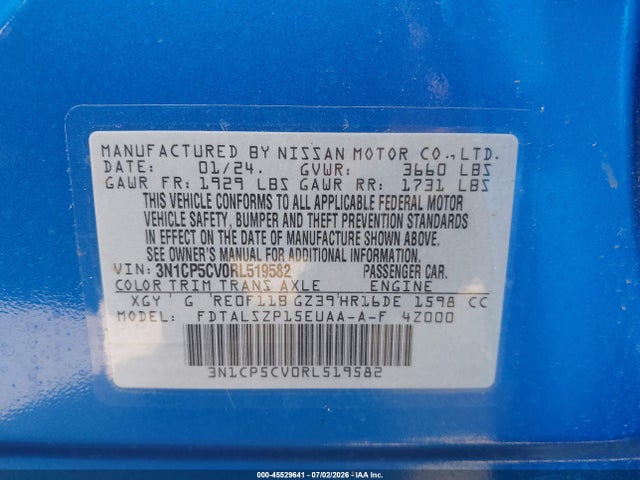 Nissan Kicks Sv Xtronic Cvt 2024 3N1CP5CV0RL519582 Image 9