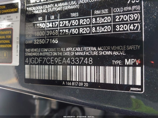 Mercedes-Benz Gl 450 4matic 2014 4JGDF7CE9EA433748 Image 9