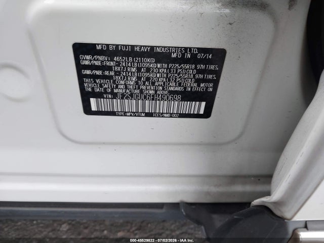 Subaru Forester 2.0xt Touring 2015 JF2SJGUC6FH490698 Image 9