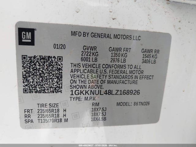 GMC Acadia Awd Slt 2020 1GKKNUL48LZ168926 Image 9