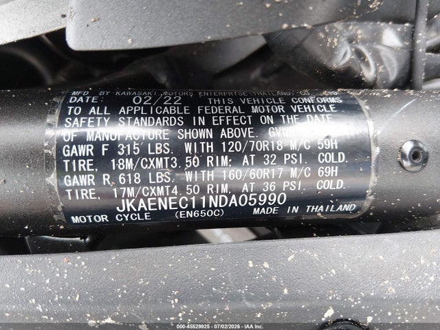 Kawasaki En650 C 2022 JKAENEC11NDA05990 Image 10