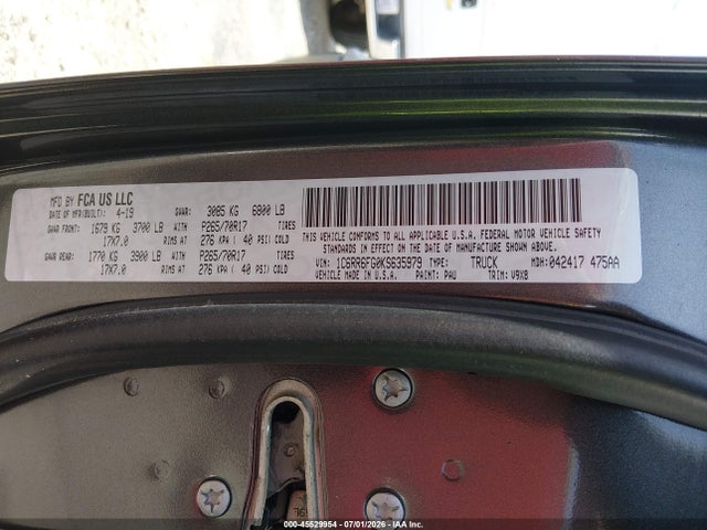 1C6RR6FG0KS635979 RAM 1500 Classic Tradesman 4x2 6&#039;4 Box