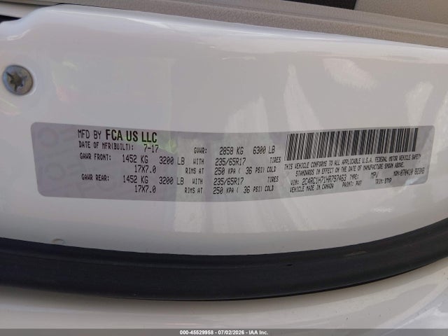 Chrysler Pacifica Hybrid Touring Plus 2017 2C4RC1H71HR797463 Image 9