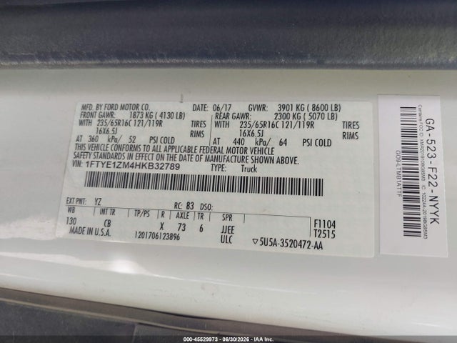 Ford Transit-150 2017 1FTYE1ZM4HKB32789 Image 9