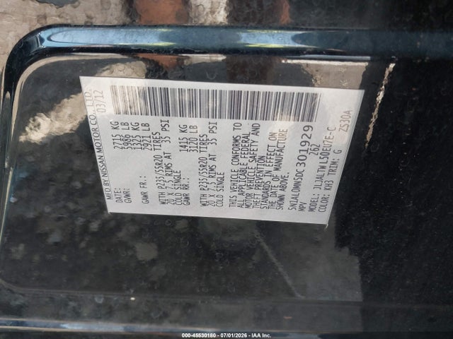 Продаж на аукціоні авто 2013 Infiniti Jx35, vin: 5N1AL0MN5DC301929, номер лоту: 45530180