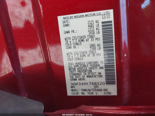 Nissan Rogue Sl Intelligent Awd 2023 5N1BT3CB3PC766520 Image 9