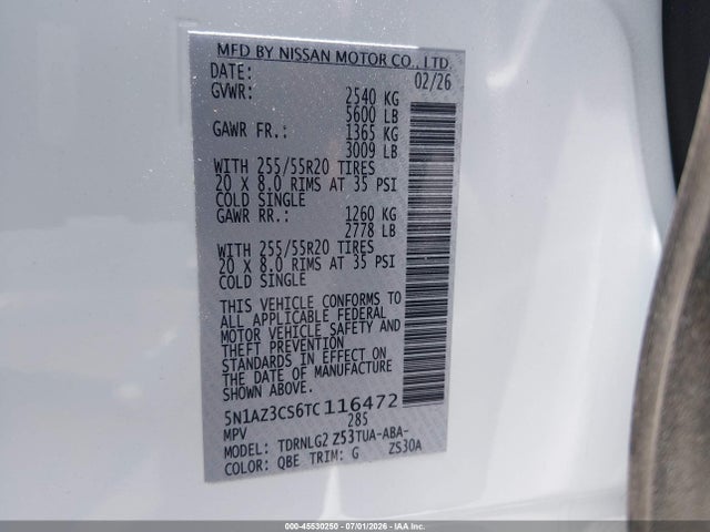 Nissan MURANO SL 2026 5N1AZ3CS6TC116472 Image 9