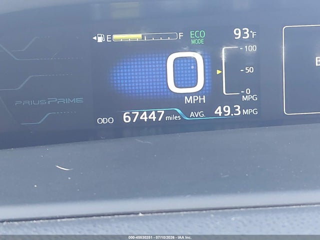 Aukcja sprzedaży 2019 Toyota Prius Prime Premium, vin: JTDKARFP3K3110542, numer aukcji: 45530251