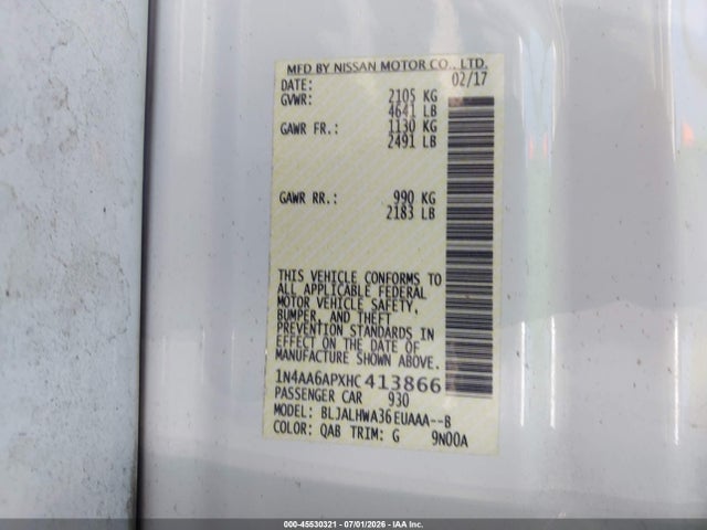 Nissan Maxima 3.5 Platinum 2017 1N4AA6APXHC413866 Image 9