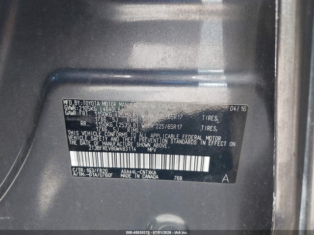 Toyota RAV4 LE 2016 2T3BFREV8GW483114 Image 9