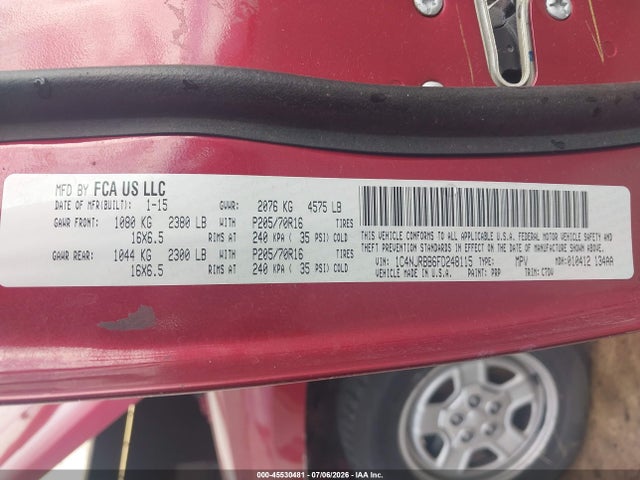 1C4NJRBB6FD248115 Jeep Patriot Sport