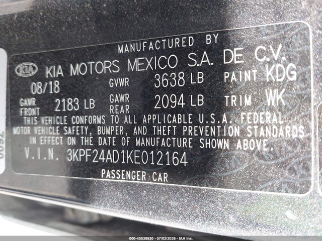 KIA FORTE FE 2019 3KPF24AD1KE012164 Image 9